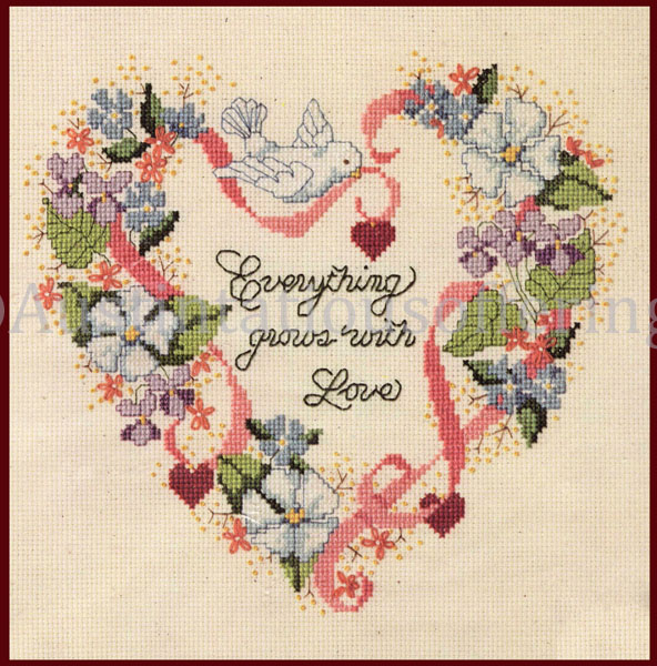 Cusatis Inspirational Cross Stitch Kit Heart Of Love