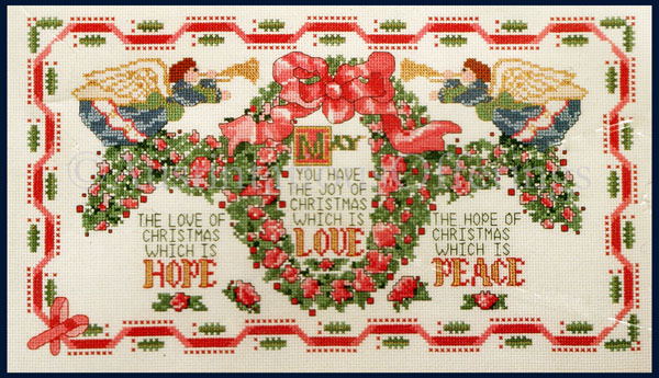Rare Hayes Angels Cross Stitch Kit Joy of Christmas Hope Love