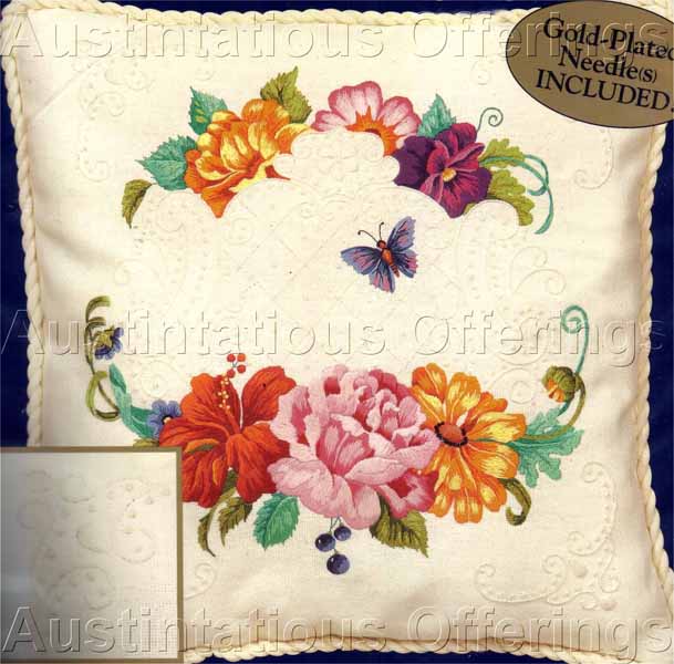 Rare Baatz ButterflyHibiscus Crewel Candlewicking Embroidery Kit