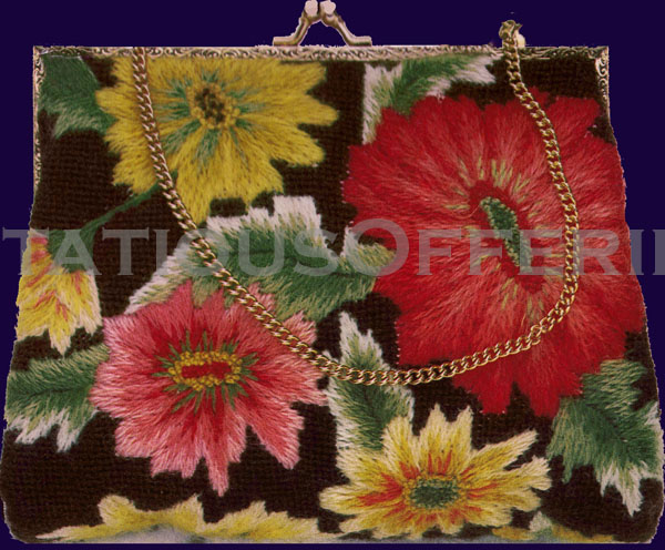 Rare Williams Floral Evening Purse Crewel AND Needlepoint Kit