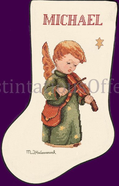 Hummel ChristmasAngel CrossStitch  Stocking Kit Holiday Musician