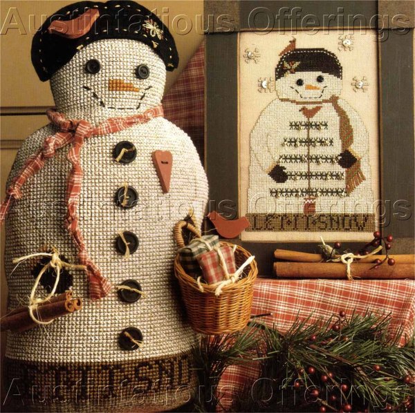 Homespun Elegance Mr. Snowman II Let It Snow Cross Stitch Chart