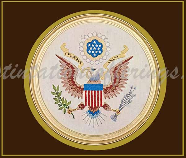 Rare Seal of United States Bald Eagle Crewel Embroidery Kit