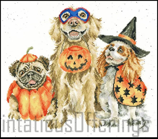 Hannah Dale Wrendale Animals Halloween Puppy Dogs Cross Stitch Kit