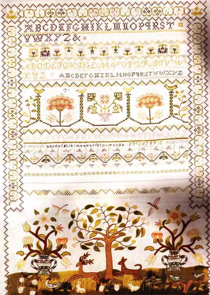 Elsa Williams Repro Chase Sampler Cross Stitch Embroidery Kit