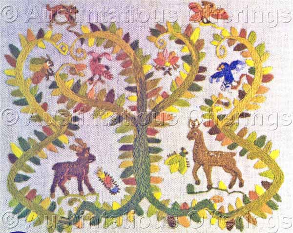 Rare Trevelyon Tree of Life Crewel Embroidery Kit  Elizabethan