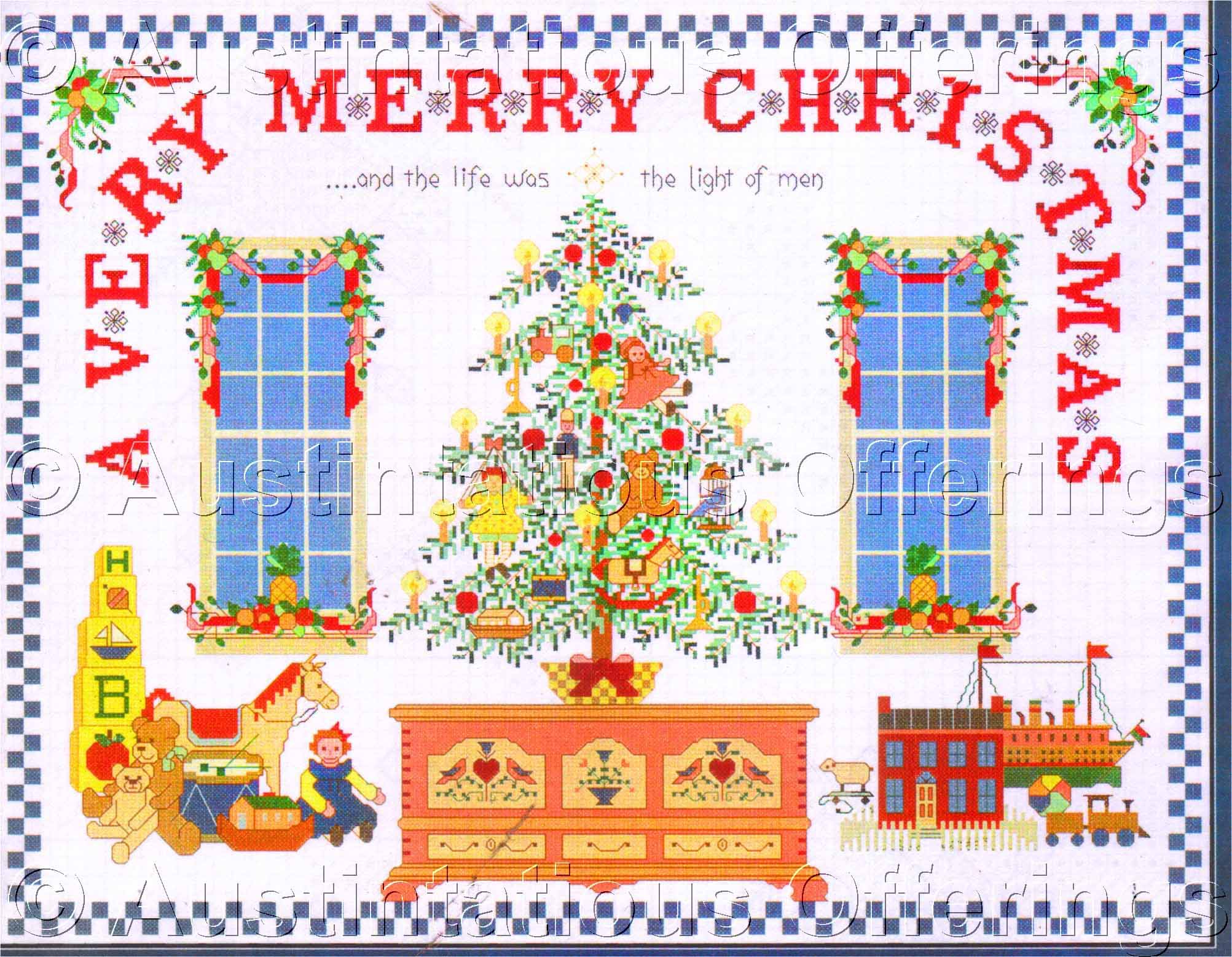 Very Merry Christmas Cross Stitch Chart